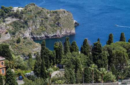 Sicily, view from Taorminaのeditorial素材