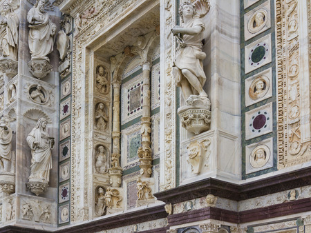 Cathedral of Pavia, Italyの写真素材