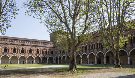 Castle in Pavia, Italyのeditorial素材