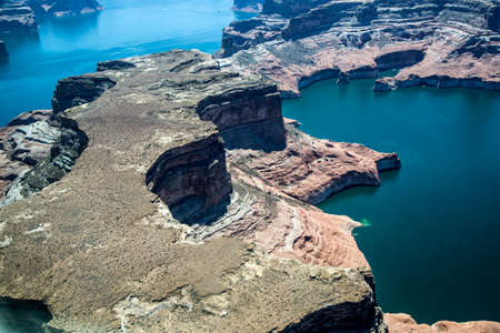 Aerial Photo, Lake Powell, Utah and Arizonaの写真素材