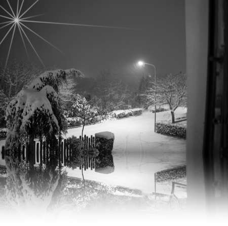 midnight snowの写真素材