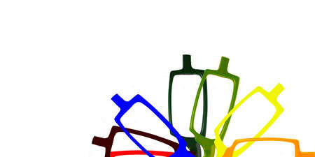 rainbow glassesの写真素材