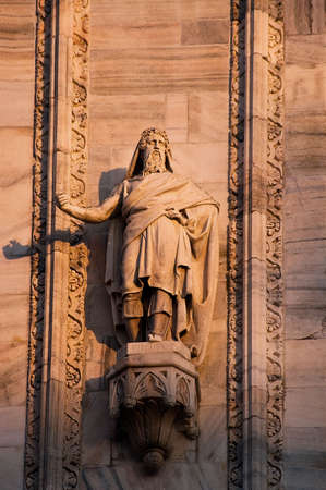 Sculptures of the cathedral of Milan (Duomo)の写真素材