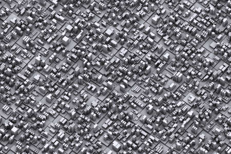 Conceptual illustration of modern city and metropolis