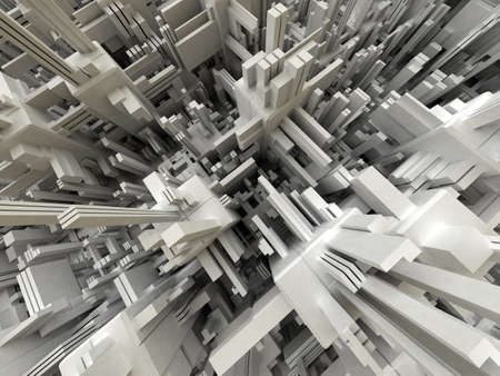 3D Abstract Modern Structureの写真素材