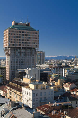 Velasca Tower in Milan with Skylineのeditorial素材