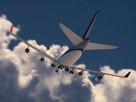Airplane taking offの写真素材