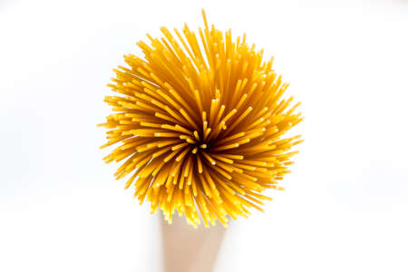 Spaghetti  one of the most famous type of pasta in Italyの写真素材