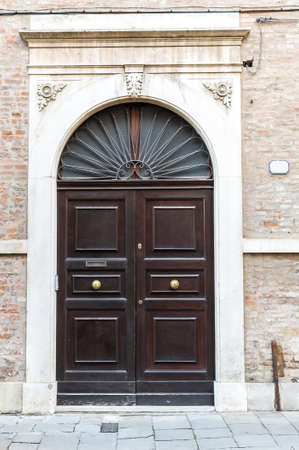 Ancient architecture in the downtown of Ferraraのeditorial素材