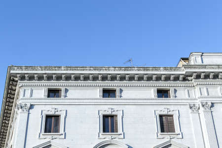 Ancient renaissance building in the downtown of Ferraraのeditorial素材