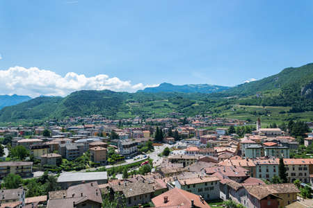 Italian north landscape with vineyards near the Garda Lake