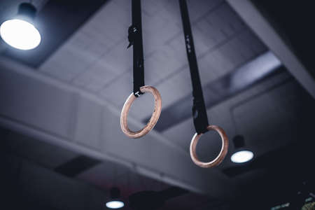 gymnastic rings workoutの写真素材