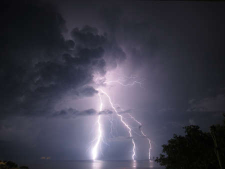 Thunderstorm in Tuscany seaの写真素材