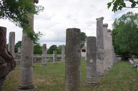 Sepino - Molise - Italy - Archaeological site - Forensic basilica and remains of the ancient city of Altiliaの写真素材