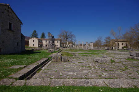 Sepino - Molise - Italy - Archaeological site of Altiliaの写真素材