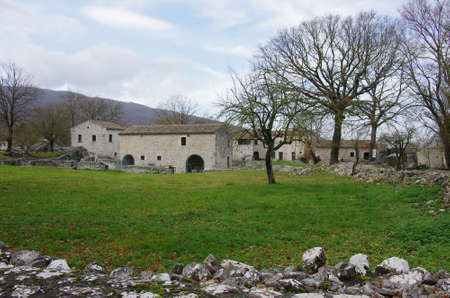 Sepino - Molise - Italy - Archaeological site of Altiliaの写真素材