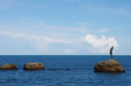 Monument to the bather or little mermaid - Vasto, Abruzzo, Italyの写真素材