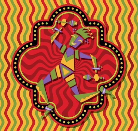 carnival jester dancing のイラスト素材