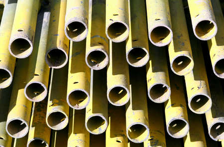 yellow pipesの写真素材