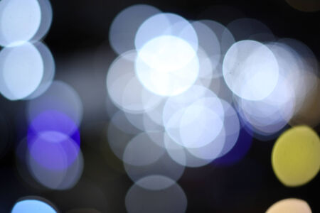 city lights blurred bokeh background の写真素材
