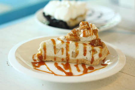 dessert recipe, apple cheese cakeの写真素材