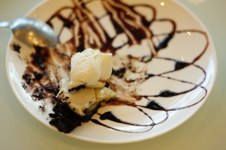 Soiled cake plateの写真素材