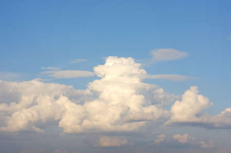 White cloud on blue sky.