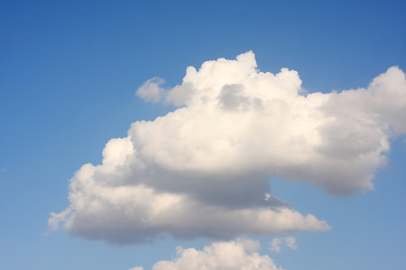 White cloud on blue sky.