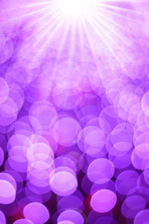 Defocused abstract pink light bokeh christmas backgroundの写真素材