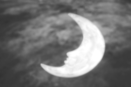 fantasy moon, black and white tone.の写真素材