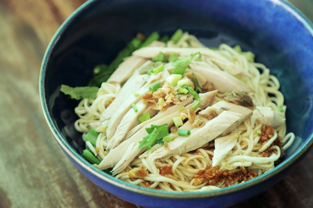 Chinese vermicelli with chicken recipe.の写真素材