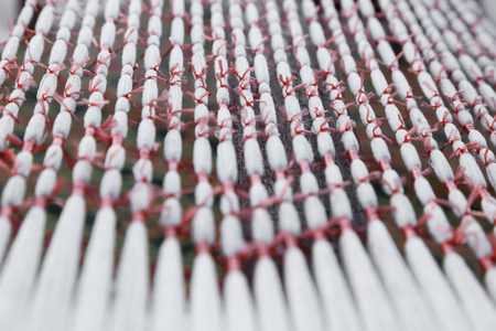 White silk thread prepare for Tie-dyeing, can use as abstract background for textile concept.の写真素材