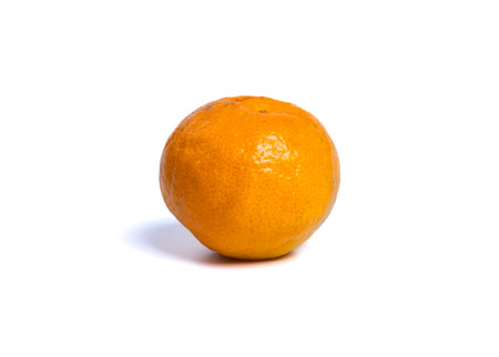 Fresh ripe mandarin, tangerine or clementine isolated on white background. Mandarin orangeの写真素材