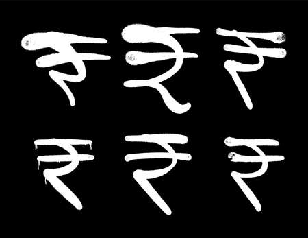 international National currency icon rupi,のイラスト素材