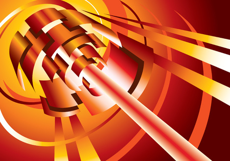 Abstract techno background, shape collapse, hi-tech wallpaper, vector illustrationのイラスト素材