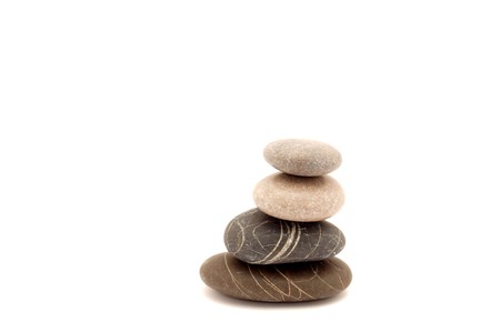 Stones on a white background   