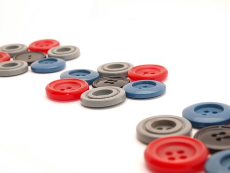 Buttons on a white background          の写真素材