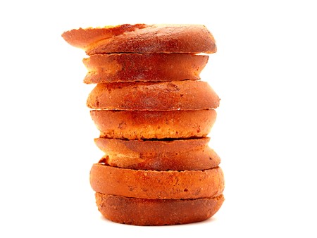 Crackers on a white background       の写真素材