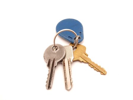 Keys on a white background   