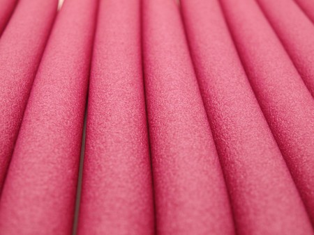 Hair curlers. A background      の写真素材