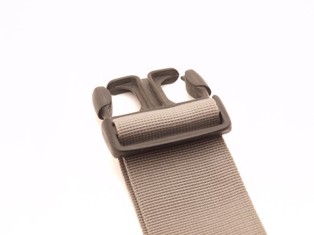 Latch for a backpack on a white background