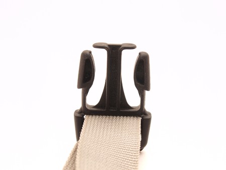 Latch for a backpack on a white background       の写真素材