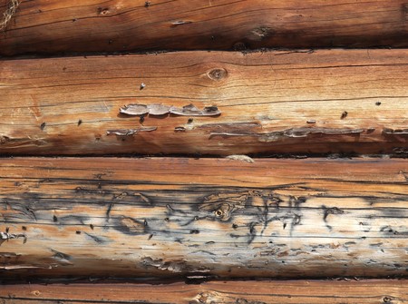 Pattern of old weathered timbered wall    の写真素材