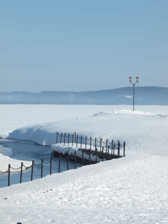 Quay of Onega lake in Petrozavodsk, Russia      の写真素材