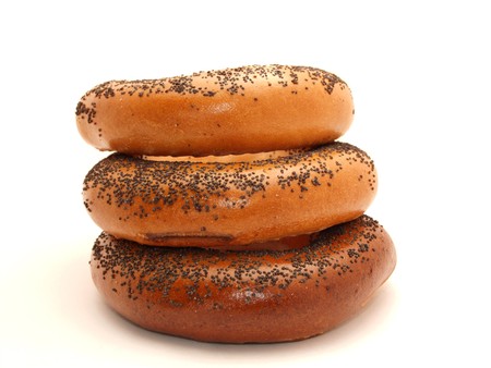 Bagel on a white background      の写真素材