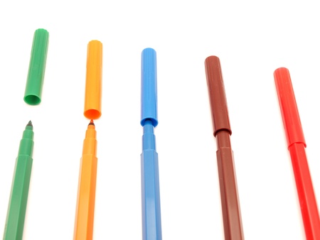 Multicolored Felt Pens の写真素材