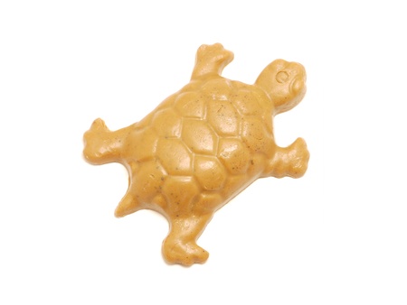 Figured soap on a white backgroundの写真素材