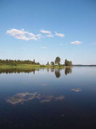 Beautiful lake in the north of Karelia, Russia の写真素材