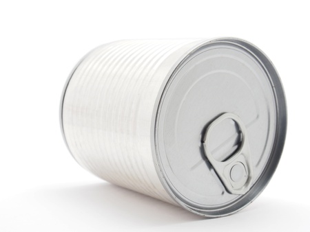 tin can on white backgroundの写真素材