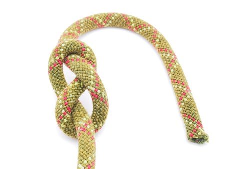 climbing rope on a white background